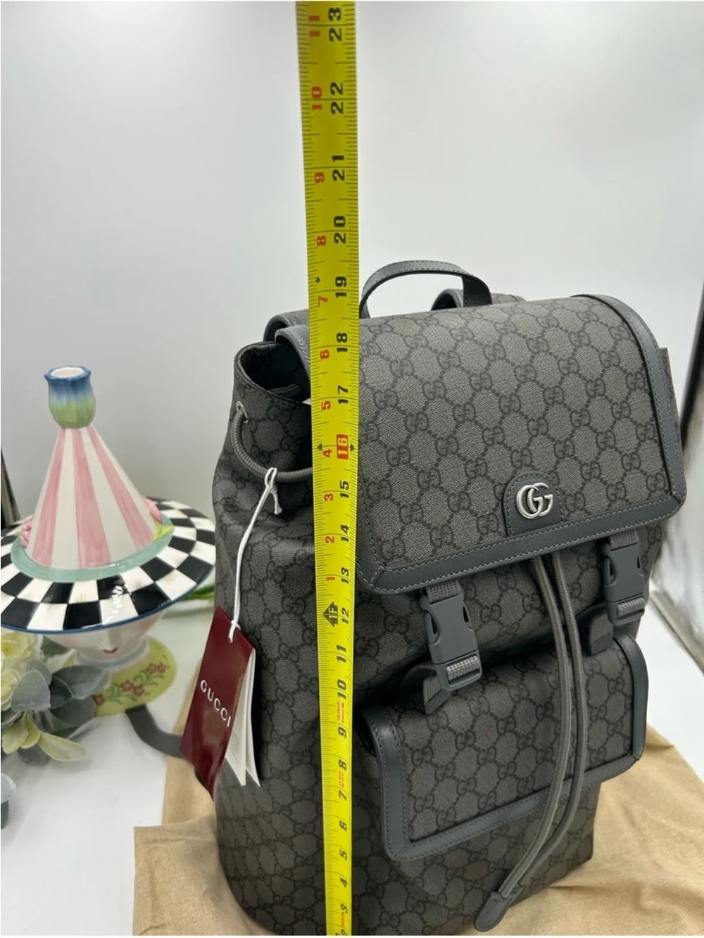 Unisex Gucci, GG supreme canvas backpack made in Italy NWT